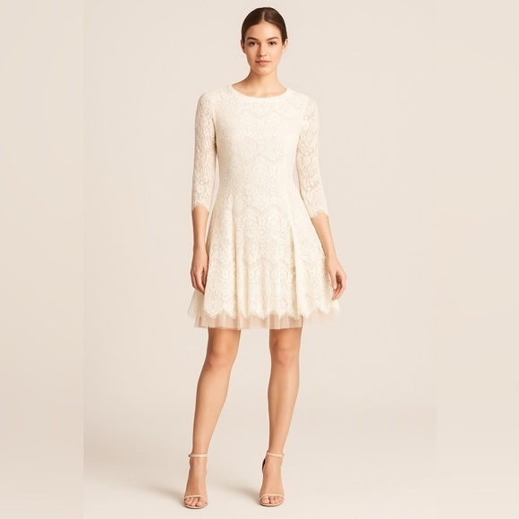 Betsy & Adam Dresses & Skirts - Betsy & Adam Lace Fit & Flare Dress - Size 2